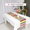 6 Pack Mexican Table Runners 14” x 84” Rainbow Colors Large Boho Mexican Theme Party Decoration for Cinco de Mayo Fiesta Party 6 Serape Table Runner (14” x 84”)